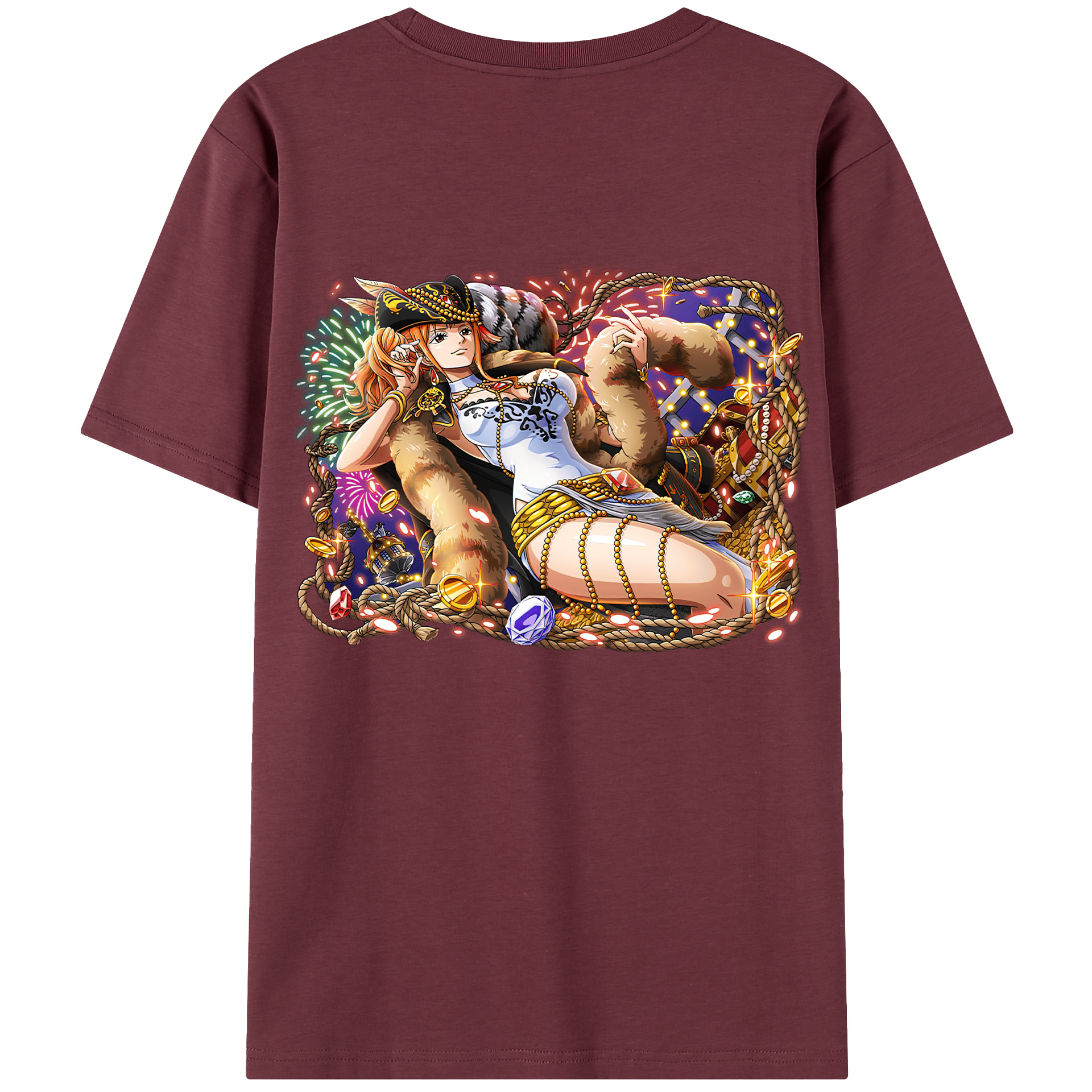 ワンピース ナミ ONE PIECE Nami 綿100％半袖Tシャツ（背面プリント）